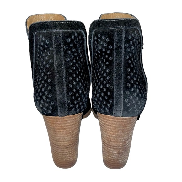 Lucky Brand Larise Peep Toe Perforated Black Booties - Women’s Size 9 - Picture 10 of 14